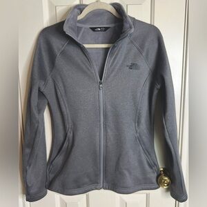 Woman’s gray North Face full zip sweatshirt size medium